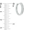 Thumbnail Image 2 of Previously Owned - 1/4 CT. T.W. Diamond Channel-Set Hoop Earrings in 14K White Gold