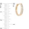 Thumbnail Image 2 of Previously Owned - 1/4 CT. T.W. Diamond Channel-Set Hoop Earrings in 14K Gold