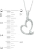 Thumbnail Image 2 of Previously Owned - Diamond Accent Tilted Ribbon Heart Pendant in 10K White Gold
