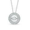 Thumbnail Image 1 of Previously Owned - 1/4 CT. T.W. Diamond Circle Frame Pendant in 10K White Gold