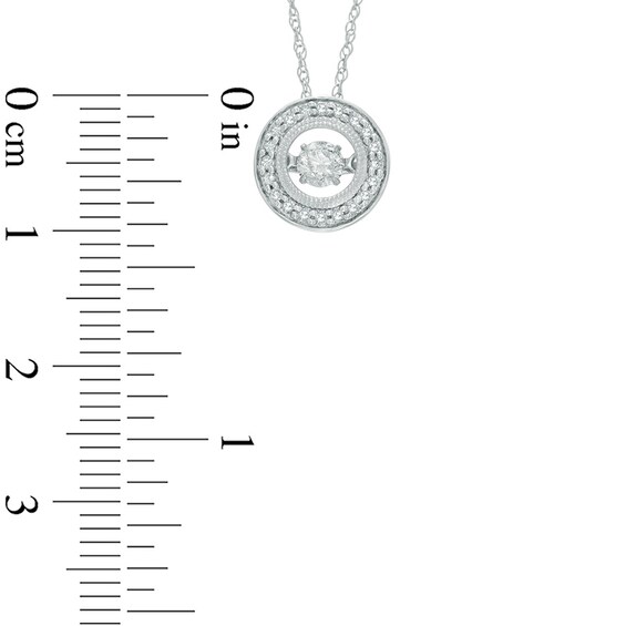 Previously Owned - 1/4 CT. T.w. Diamond Circle Frame Pendant in 10K White Gold