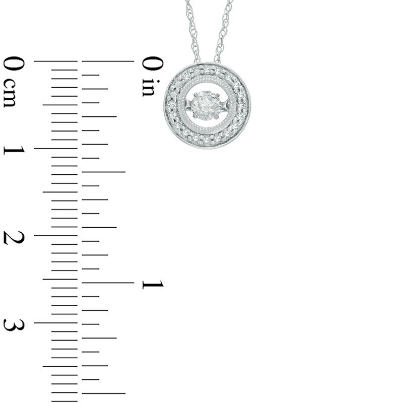 Main Image 2 of Previously Owned - 1/4 CT. T.W. Diamond Circle Frame Pendant in 10K White Gold