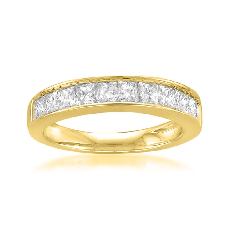 Main Image 1 of Previously Owned - 1 CT. T.W. Princess-Cut Diamond Anniversary Band in 14K Gold