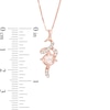 Thumbnail Image 2 of Previously Owned - 6.0mm Cushion-Cut Morganite and 1/10 CT. T.W. Diamond Ribbon Pendant in 10K Rose Gold