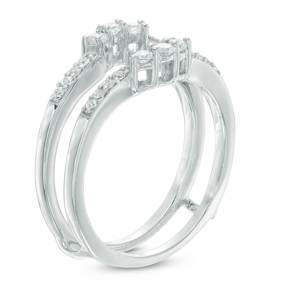 Previously Owned - 1/3 CT. T.w. Diamond Frame Solitaire Enhancer in 10K White Gold