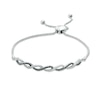 Thumbnail Image 1 of Previously Owned - 1/2 CT. T.W. Diamond Braided Bolo Bracelet in 10K White Gold - 8.75"