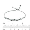 Thumbnail Image 2 of Previously Owned - 1/2 CT. T.W. Diamond Braided Bolo Bracelet in 10K White Gold - 8.75"