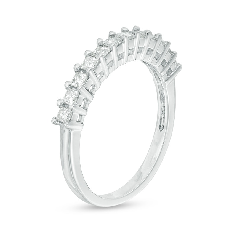 Main Image 2 of Previously Owned - 1/2 CT. T.W. Princess-Cut Diamond Anniversary Band in 10K White Gold