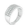 Thumbnail Image 2 of Previously Owned - 1 CT. T.W. Diamond Vintage-Style Three Row Band in 14K White Gold