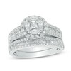 Thumbnail Image 1 of Previously Owned - 1-1/6 CT. T.W. Multi-Diamond Frame Bridal Set in 10K White Gold