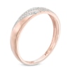 Thumbnail Image 2 of Previously Owned - Diamond Accent Comfort Fit Slant Wedding Band in 10K Rose Gold