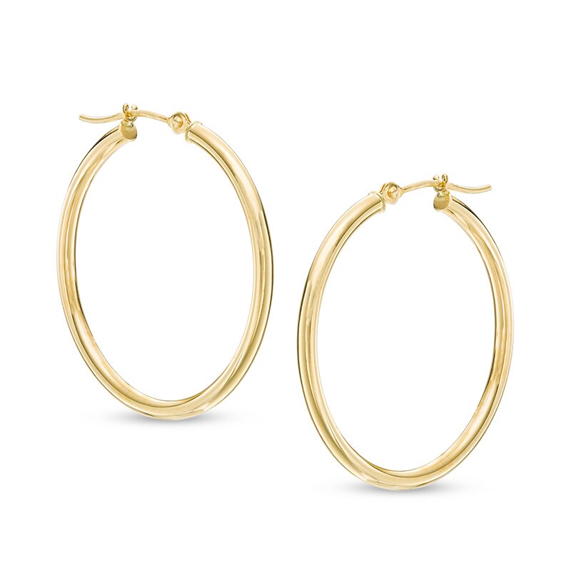 Main Image 1 of Previously Owned - 30mm Hoop Earrings in 14K Gold