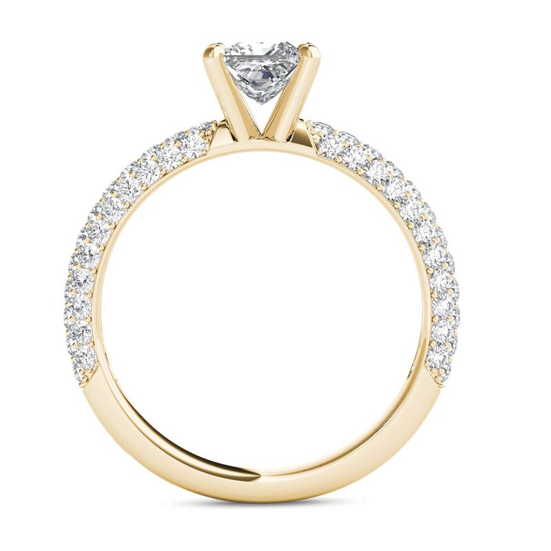 Main Image 3 of Previously Owned - 1 CT. T.W. Princess-Cut Diamond Engagement Ring in 14K Gold