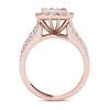 Thumbnail Image 3 of Previously Owned - 2 CT. T.W. Quad Princess-Cut Diamond Frame Engagement Ring in 14K Rose Gold