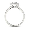 Thumbnail Image 3 of Previously Owned - 1/2 CT. T.W. Composite Diamond Frame Engagement Ring in 14K White Gold