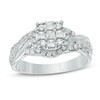 Thumbnail Image 1 of Previously Owned - 3/4 CT. T.W. Princess-Cut Composite Diamond Frame Ring in 10K White Gold