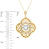 Thumbnail Image 2 of Previously Owned - 1/4 CT. T.W. Diamond Frame Vintage-Style Clover Pendant in 10K Gold