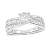 Thumbnail Image 1 of Previously Owned - 1 CT. T.W. Diamond Frame Engagement Ring in 14K White Gold
