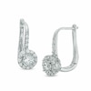 Thumbnail Image 1 of Previously Owned - 1/4 CT. T.W. Diamond Frame Drop Earrings in 10K White Gold
