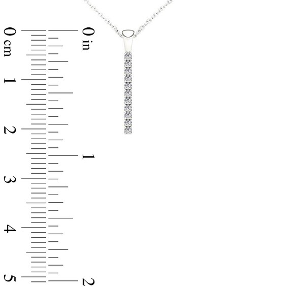 Previously Owned - Line of Loveâ¢ 1/6 CT. T.w. Diamond Pendant in 10K White Gold