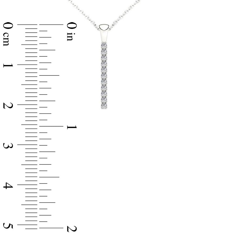 Main Image 2 of Previously Owned - Line of Love™ 1/6 CT. T.W. Diamond Pendant in 10K White Gold