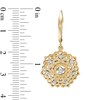 Thumbnail Image 2 of Previously Owned - 1/3 CT. T.W. Diamond Filigree Flower Drop Earrings in 10K Gold