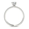 Thumbnail Image 3 of Previously Owned - 3/4 CT. T.W. Diamond Double Row Engagement Ring in 14K White Gold
