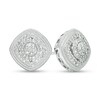 Thumbnail Image 1 of Previously Owned - 1/3 CT. T.W. Composite Diamond Triple Frame Stud Earrings in 10K White Gold