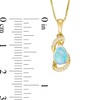 Thumbnail Image 2 of Previously Owned - Pear-Shaped Opal and Diamond Accent Ribbon Wrapped Pendant in 10K Gold