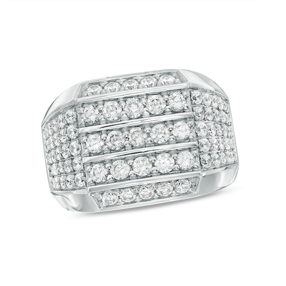 Previously Owned - 2-1/2 CT. T.w. Diamond Multi-Row Ring in 10K White Gold