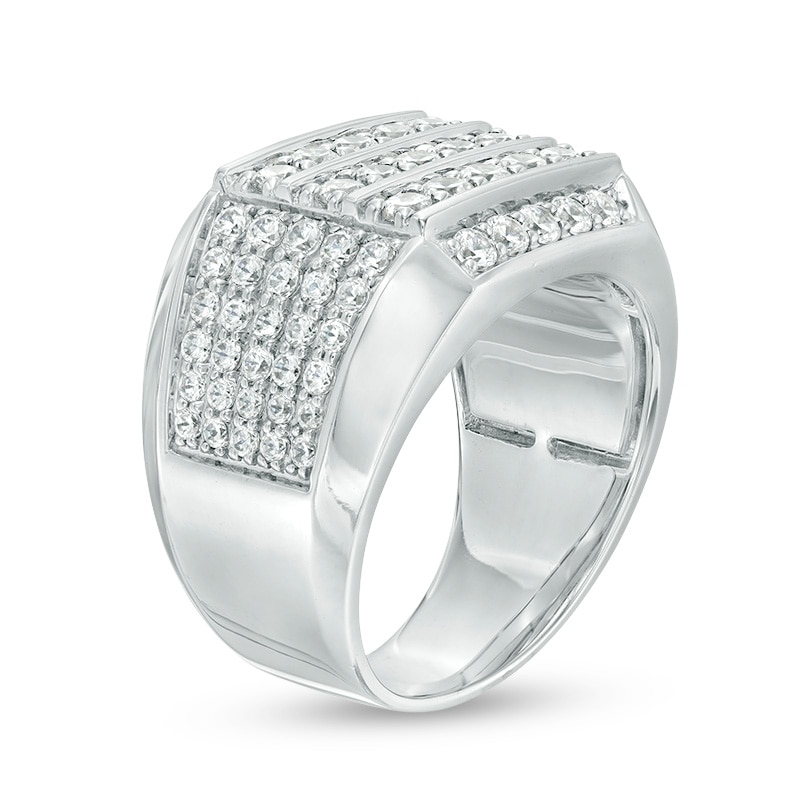 Main Image 2 of Previously Owned - 2-1/2 CT. T.W. Diamond Multi-Row Ring in 10K White Gold
