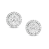 Thumbnail Image 1 of Previously Owned - 1 CT. T.W. Multi-Diamond Frame Stud Earrings in 10K White Gold