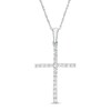Thumbnail Image 1 of Previously Owned - 1/6 CT. T.W. Diamond Cross Pendant in 10K White Gold