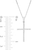 Thumbnail Image 2 of Previously Owned - 1/6 CT. T.W. Diamond Cross Pendant in 10K White Gold