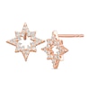 Thumbnail Image 0 of Previously Owned - 1/4 CT. T.W. Diamond Open Star Stud Earrings in 10K Rose Gold