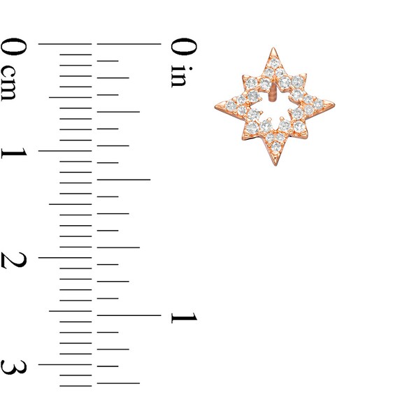 Previously Owned - 1/4 CT. T.w. Diamond Open Star Stud Earrings in 10K Rose Gold