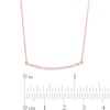Thumbnail Image 2 of Previously Owned - 1/8 CT. T.W. Diamond Curved Bar Necklace in 10K Rose Gold