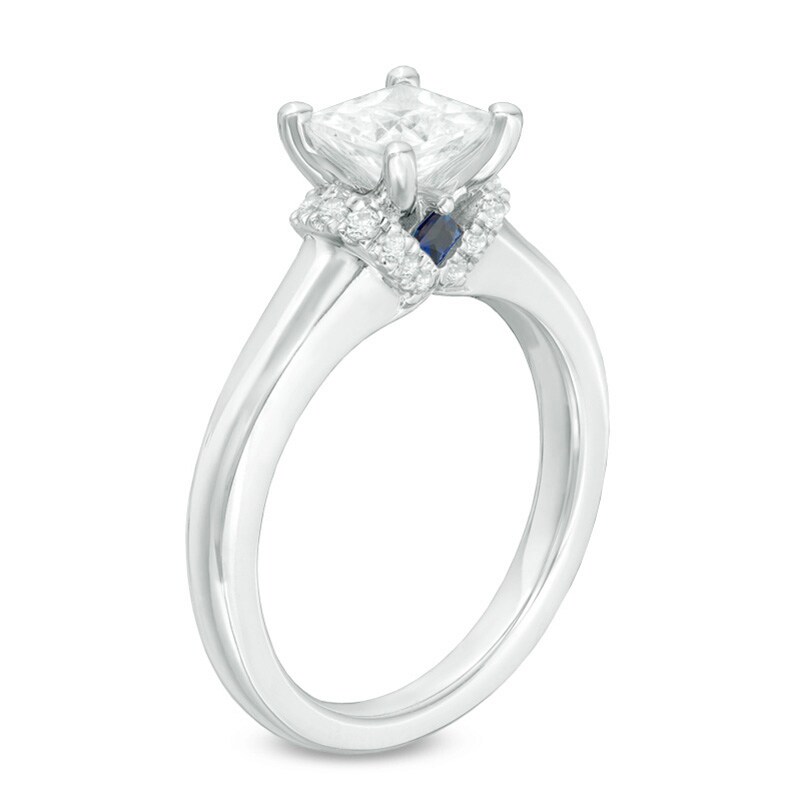 Previously Owned - Vera Wang Love Collection 1 CT. T.W. Princess-Cut Diamond Solitaire Ring in 14K White Gold