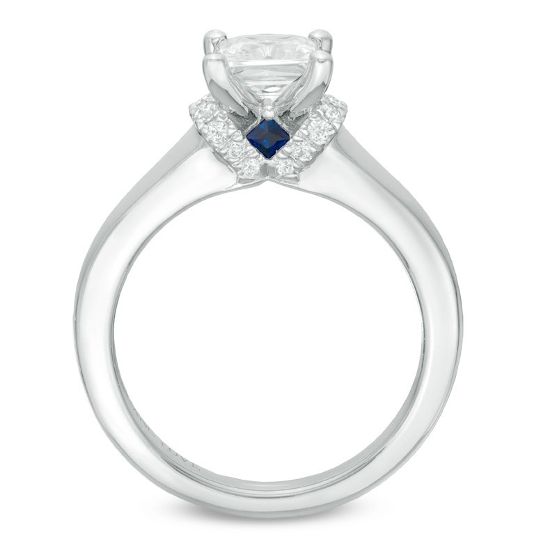 Main Image 3 of Previously Owned - Vera Wang Love Collection 1 CT. T.W. Princess-Cut Diamond Solitaire Ring in 14K White Gold