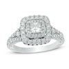 Thumbnail Image 1 of Previously Owned - Vera Wang Love Collection 1-1/3 CT. T.W. Princess-Cut Diamond Engagement Ring in 14K White Gold