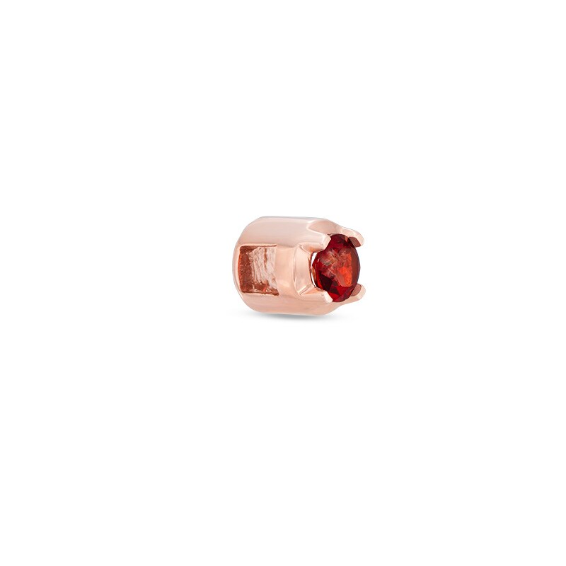 Main Image 2 of Previously Owned - Times of Love™ 4.0mm Lab-Created Garnet Moment in 10K Rose Gold