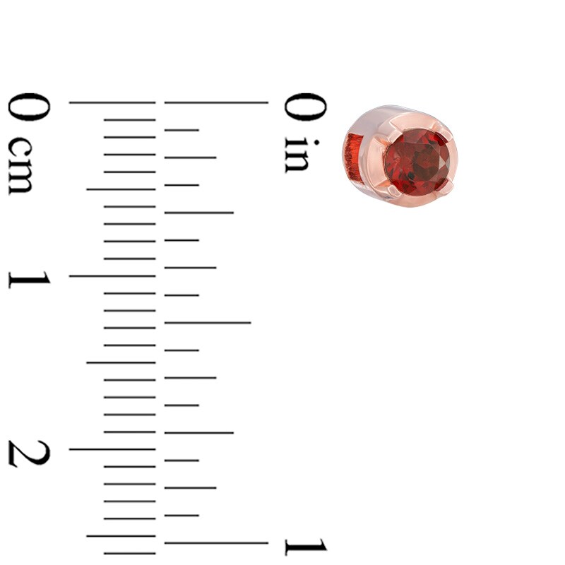 Main Image 3 of Previously Owned - Times of Love™ 4.0mm Lab-Created Garnet Moment in 10K Rose Gold