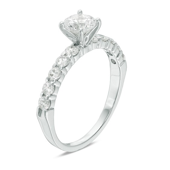 Previously Owned - 1 CT. T.w. Diamond Engagement Ring in 14K White Gold