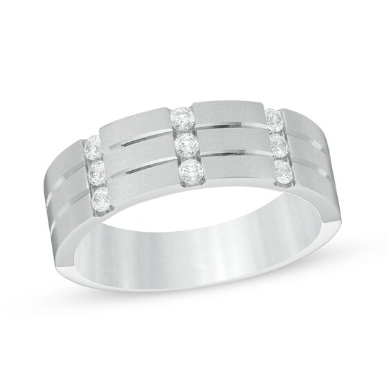 Previously Owned - 1/3 CT. T.w. Diamond Nine Stone Anniversary Band in 10K White Gold