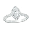 Thumbnail Image 1 of Previously Owned - Vera Wang Love Collection 1 CT. T.W. Marquise Diamond Frame Engagement Ring in 14K White Gold
