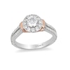 Thumbnail Image 1 of Previously Owned - Enchanted Disney Cinderella 1 CT. T.W. Diamond Frame Collar Engagement Ring in 14K Two-Tone Gold