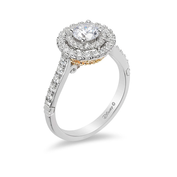 Previously Owned - Enchanted Disney Princess 1 CT. T.w. Diamond Crown Engagement Ring in 14K Two-Tone Gold