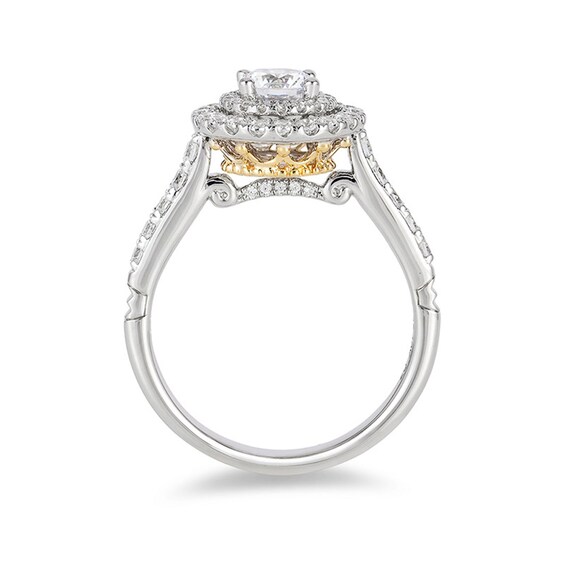 Previously Owned - Enchanted Disney Princess 1 CT. T.w. Diamond Crown Engagement Ring in 14K Two-Tone Gold