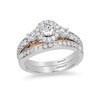 Thumbnail Image 3 of Previously Owned - Enchanted Disney Jasmine 1 CT. T.W. Diamond Three Stone Engagement Ring in 14K White Gold