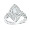 Thumbnail Image 1 of Previously Owned - Vera Wang Love Collection 1-1/3 CT. T.W. Marquise Diamond Twist Engagement Ring in 14K White Gold